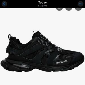 Balenciaga women’s Black Track Sneakers worn once new with box tags and receipt